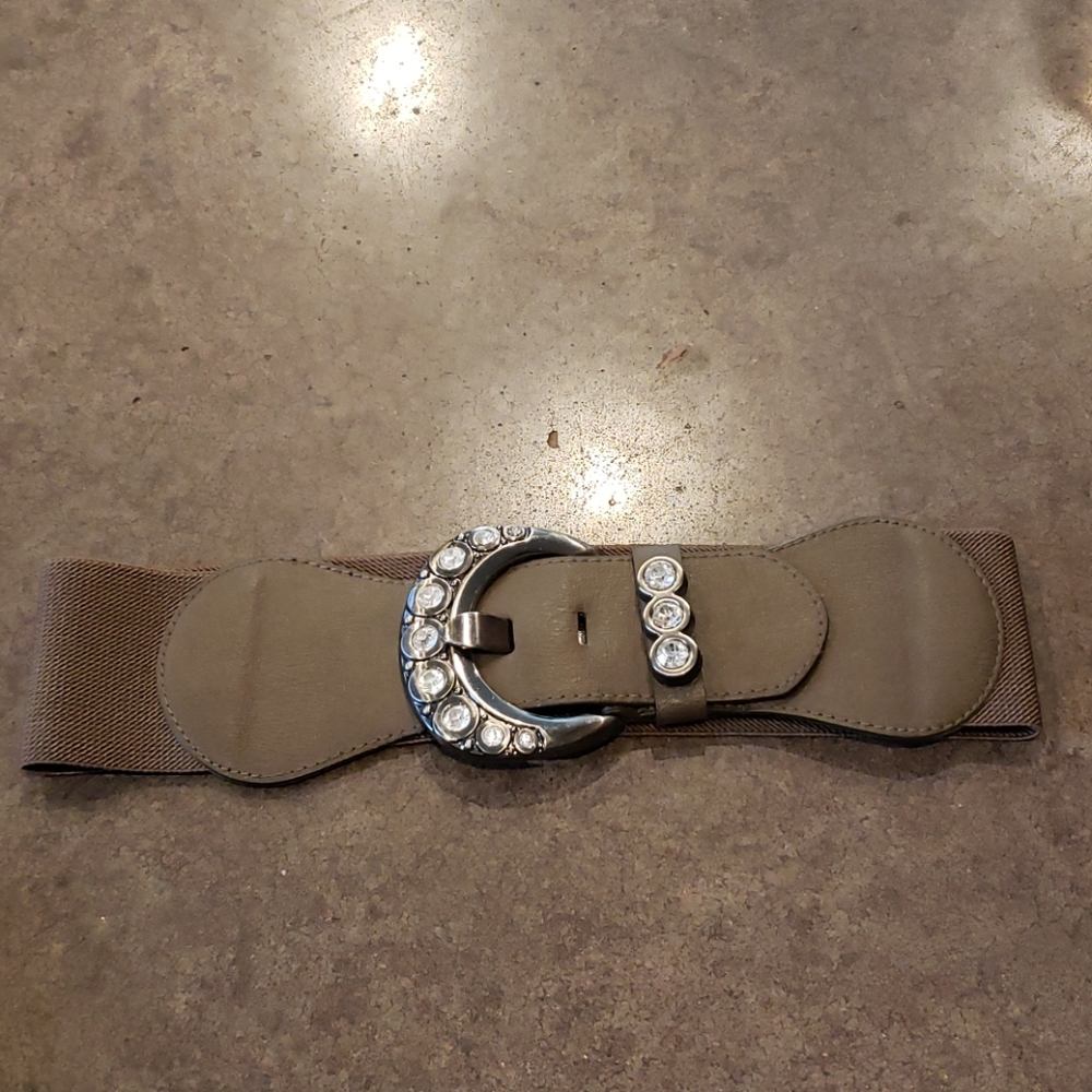 Brown Rhinestone highwaisted belt
